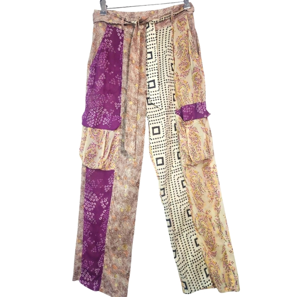 Zara Patchwork Cotton Women's Pants. XS - Picture 5 of 14